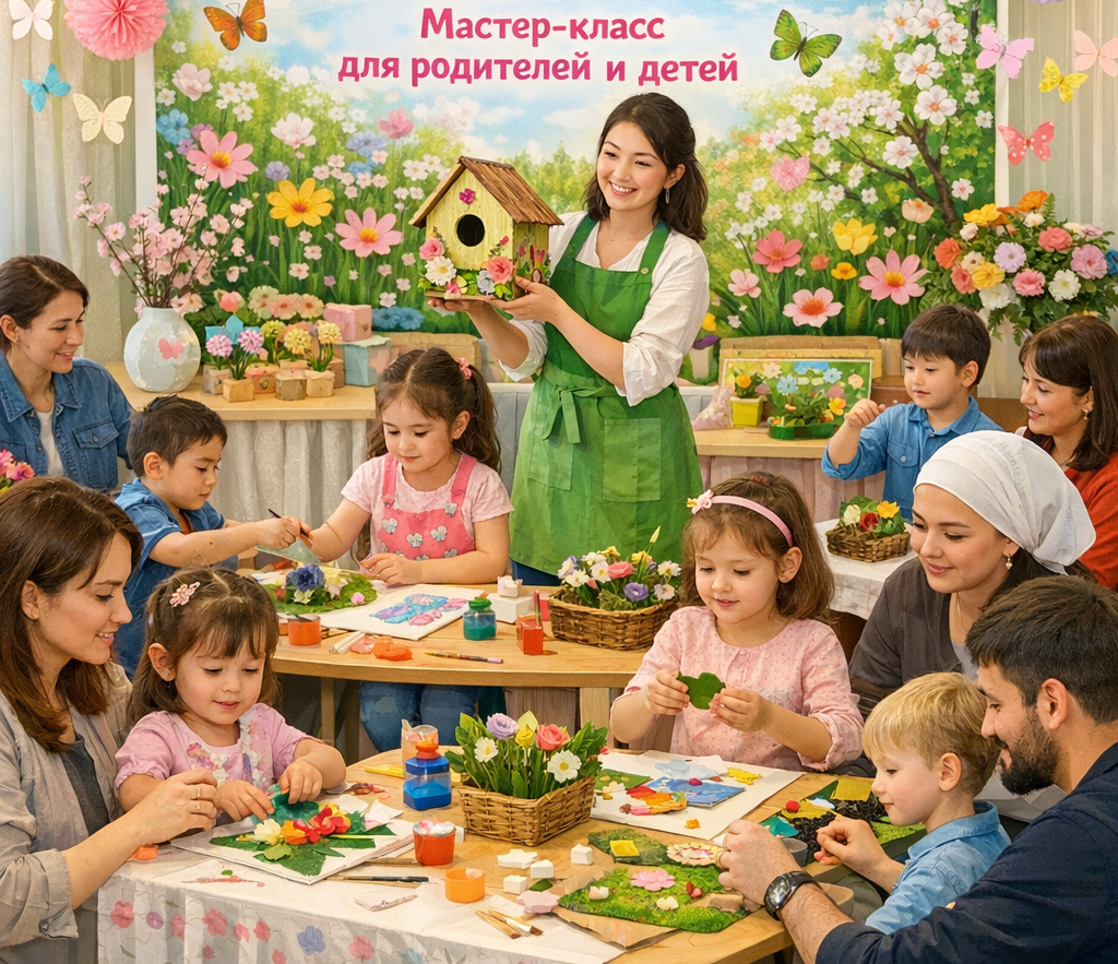 "Көрікті көктем" бірлескен шығармашылық (мастер - класс)
